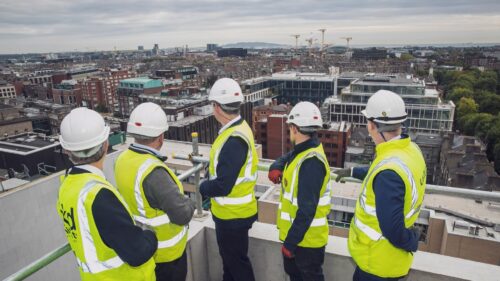 Experienced professionals in office reception