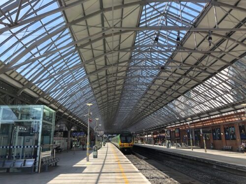 interior of train station