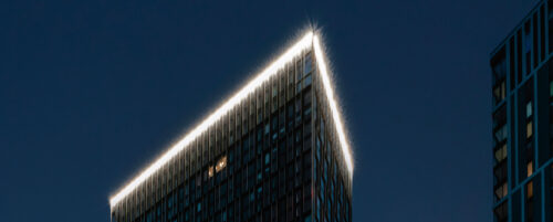 roof lighting at night